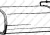 Глушитель, алюм. cталь, задняя часть OPEL ZAFIRA 07- BOSAL 185197 (фото 2)