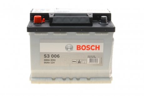 Акумулятор 56Ah-12v (S3006) (242x175x190),L,EN480 BOSCH 0 092 S30 060