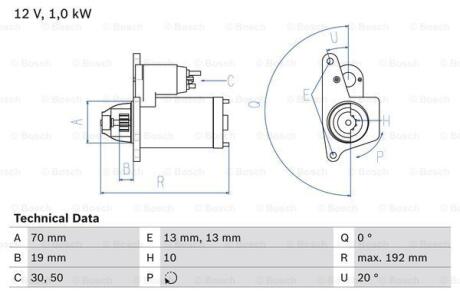 Стартер BOSCH 0986025690