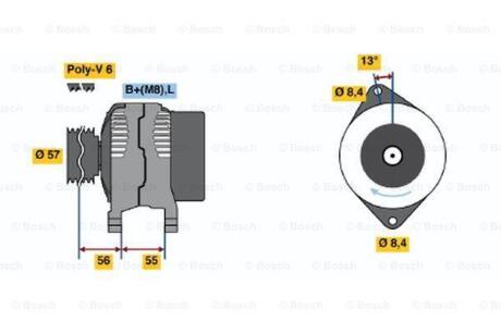 Генератор BOSCH 0986040370