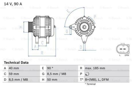 Генератор BOSCH 0986041920