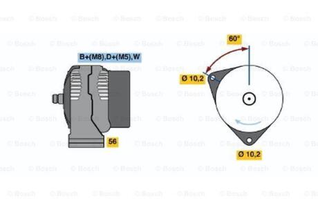 Генератор BOSCH 0986046000