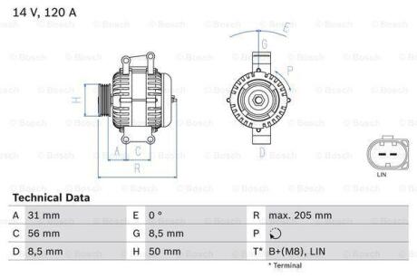 Генератор BOSCH 0986049010