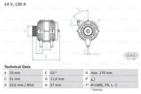 Генератор BOSCH 0986082820