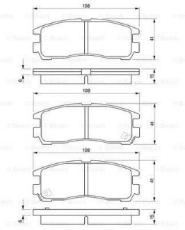 Колодки гальмівні (задні) Opel Sintra 96-99/Chevrolet Impala 99-05 BOSCH 0986424467