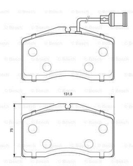 Колодки гальмівні (передні) Audi A8 94-02 (+ датчики) BOSCH 0986424664