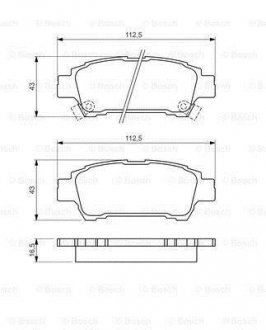 ДИСКОВI КОЛОДКИ ЗАДНI BOSCH 0986424762