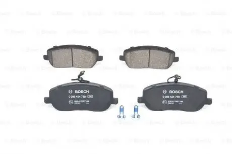Колодки тормозные (передние) Citroen C8 02-/Jumpy/Fiat Scudo/Peugeot Expert 95-06/807 02- (+датчики) BOSCH 0 986 424 789