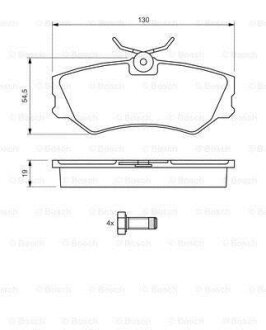 Колодки гальмівні (передні) VW T4 90-03 BOSCH 0986460941