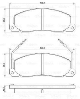 Колодки гальмівні (передні) Renault Trafic 80-01/Opel Arena 97-01 (+датчики) BOSCH 0986460946