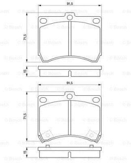 Колодки гальмівні (передні) Mazda 323 89-98 BOSCH 0986460974