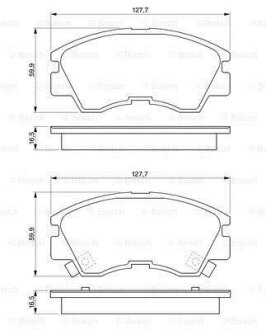 Колодки гальмівні (передні) Mitsubishi L200/L300/Pagero 80- BOSCH 0986460978