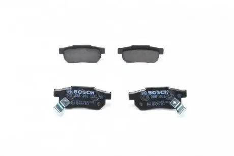Колодки гальмівні (задні) Honda Civic V/VI 91-01/CRX II/Prelude III 87-92/Rover 93-05 BOSCH 0 986 461 131
