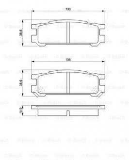 Колодки гальмівні дискові SUBARU SVX 3.3i/Impreza/Legacy -98 BOSCH 0986461143