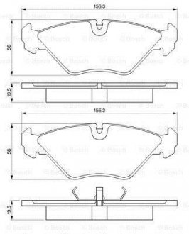 Гальмівні колодки, дискові BOSCH 0986461766 (фото 1)