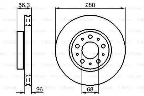 Диск гальмівний BOSCH 0 986 478 298