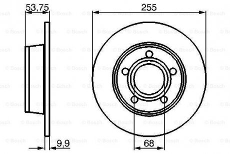 Диск гальмiвний заднiй BOSCH 0986478704