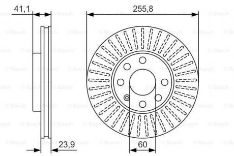 Диск гальмівний OPEL Astra G/Vectra \'\'F PR2 BOSCH 0986479R76