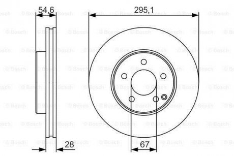 ДИСК ГАЛЬМIВНИЙ ПЕРЕДНIЙ PREMIUM2 BOSCH 0 986 479 R99