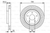 Диск гальмівний NISSAN Altima \'\'F \'\'2,5-3,5 \'\'06>> BOSCH 0986479T99 (фото 1)