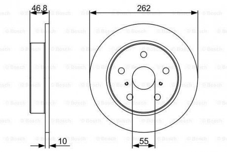 Диск гальмівний BOSCH 0 986 479 V55