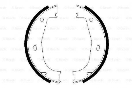 Колодки ручника BMW 3 (E36) 90-00 (160.5x25) BOSCH 0 986 487 520 (фото 1)