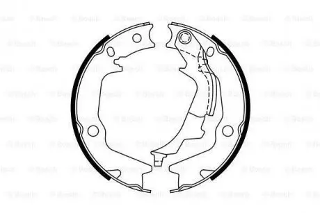 Гальмівні колодки, барабанні BOSCH 0986487768