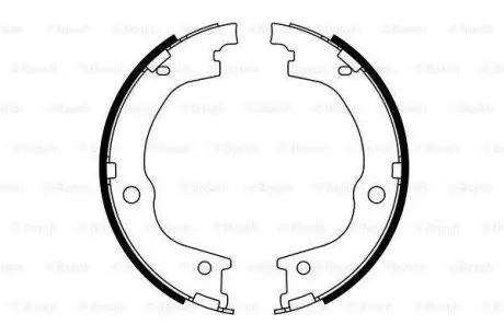 Колодки тормозные барабанные (комплект 4 шт) BOSCH 0 986 487 780