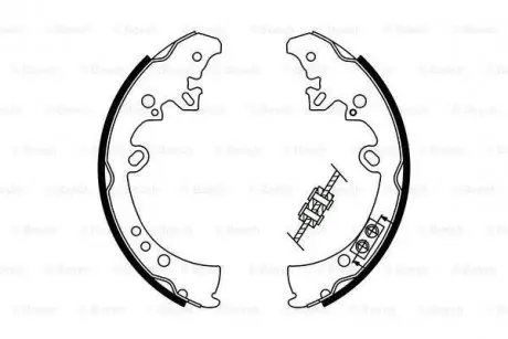 Колодки гальмівні барабан BOSCH 0986487787