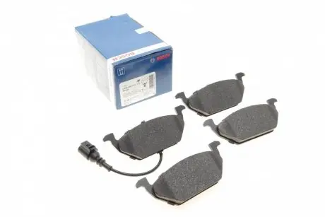 Комплект гальмівних колодок (передніх) Audi A3/Skoda Octavia 96-13/Fabia 99-/VW Caddy/Golf 96-15 (+датчик) BOSCH 0 986 494 019