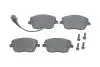 Колодки гальмівні (передні) Seat Ibiza/VW Polo 01-09/Skoda Fabia 99-14/Roomster 06-15 (+датчик) BOSCH 0 986 494 105 (фото 1)