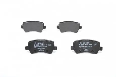 Колодки гальмівні (задні) Ford Galaxy/S-Max 06-15/Volvo S60/S80/V60/V70/XC60/XC70 08-/Land Rover 11 BOSCH 0 986 494 248