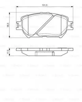Колодки тормозные (передние) Toyota Camry 90-02/Corolla 87-02/Rav4 94-00 BOSCH 0 986 494 363