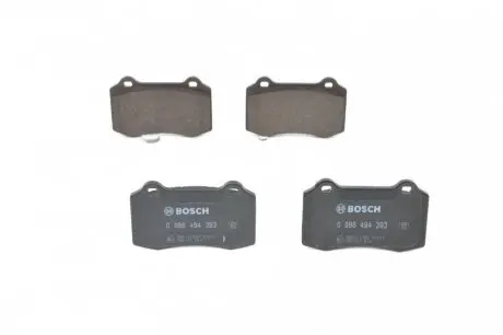 Колодки тормозные (передние/задние) Volvo S60/V70 II 02-10/Jaguar S-Type R 4.2 V8 02-07 BOSCH 0986494393