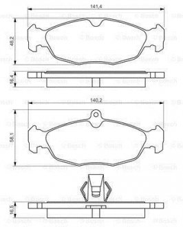 ДИСКОВI КОЛОДКИ ЗАДНI BOSCH 0986494413