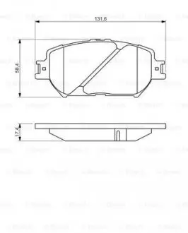 Колодки тормозные (передние) Lexus GS 05-11/IS III 13- BOSCH 0986494418