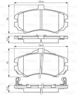 КОЛОДКИ ГАЛЬМІВНІ ПЕРЕДНІ BOSCH 0986494426