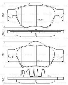 Комплект гальмівних колодок BOSCH 0986494485