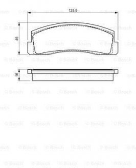 ДИСКОВI КОЛОДКИ ПЕРЕДНI BOSCH 0986494543