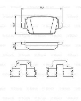 Колодки тормозные (задние) Ford Kuga 08-/Mondeo 07-15 (к-кт) BOSCH 0986494639