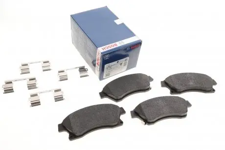 Колодки тормозные (передние) Chevrolet Aveo 11-/Opel Astra J 09- (с прижимной пластиной) BOSCH 0 986 494 644