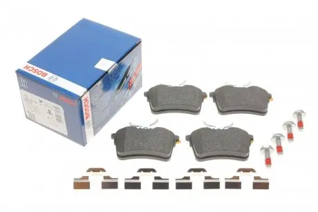 Тормозные колодки (задние) Citroen Berlingo/Peugeot 308/Partner 08- (с прижимной пластиной) BOSCH 0 986 494 646