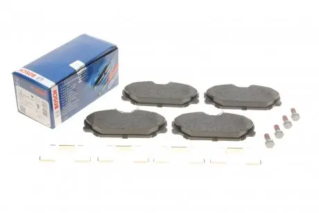Тормозные колодки (передние) Renault Clio II 00-/Megane I 96-03 (с прижимной пластиной) BOSCH 0 986 494 656