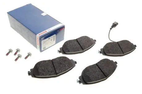 Колодки тормозные (передние) Audi Q3 18-/A3/Skoda Octavia/VW Passat B6-B8/Golf/Tiguan 12-(+датчик) BOSCH 0 986 494 704