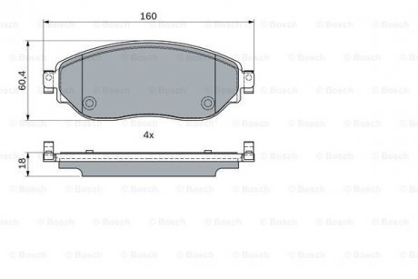 Колодки тормозные дисковые BOSCH 0 986 494 741 (фото 1)