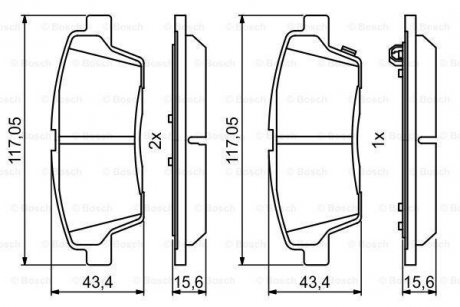 Колодки гальмівні дискові BOSCH 0 986 494 766