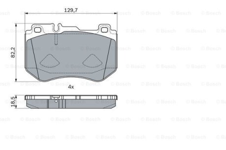 Колодки гальмівні (передні) MB C-class (W205/S205/C205/A205) 13- BOSCH 0986494777