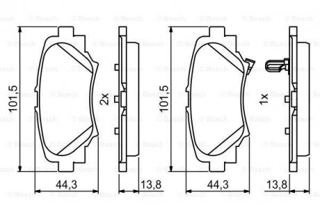 Колодки тормозные дисковые BOSCH 0 986 494 803