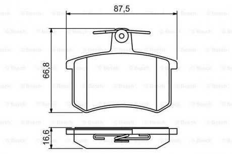 ДИСКОВI КОЛОДКИ ЗАДНI BOSCH 0986494846