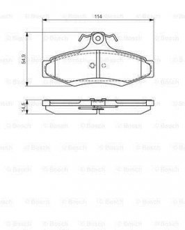 ДИСКОВI КОЛОДКИ ЗАДНI BOSCH 0986495068